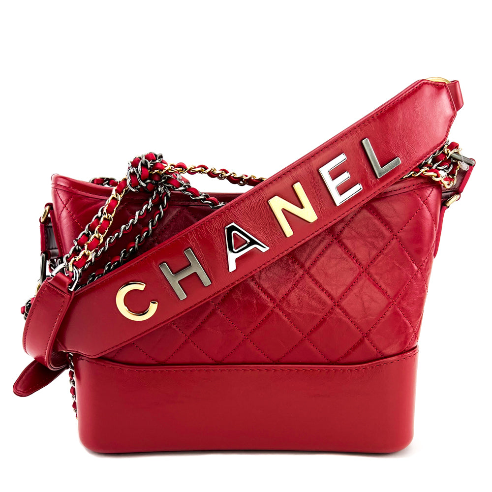 Chanel gabrielle red online bag