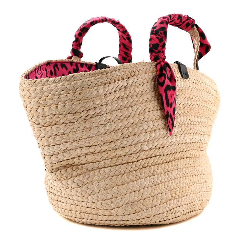 Dolce & Gabbana Small Straw Kendra Bag With Dg Logo in Natural