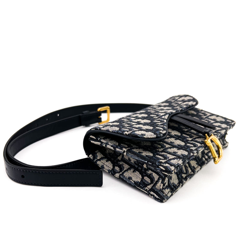Christian Dior Oblique Saddle Belt Pouch w/Tags - Blue Waist Bags, Handbags  - CHR343707