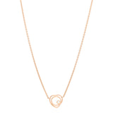 Hermes 18k Rose Gold and Diamond Vertige Coeur Pendant Necklace, Small Model