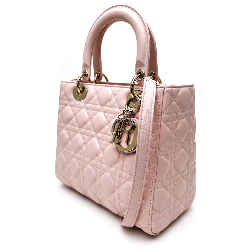 Diorama bag in pale pink leather