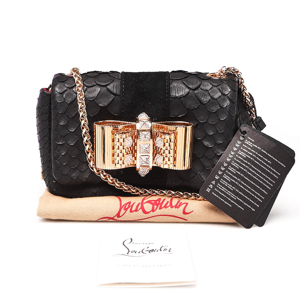 Sweet charity leather handbag Christian Louboutin Black in Leather -  29500142