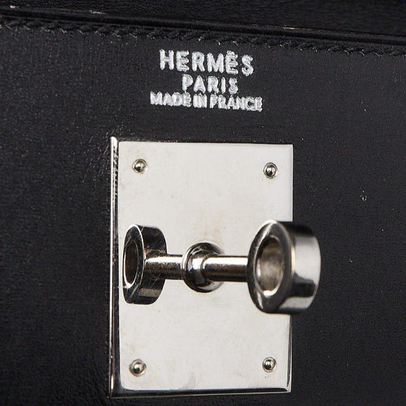 HERMES KELLY 32 TRICOLOR 2WAY HAND BAG BOX CALF LEATHER CADENA ▢B RD BN  506LC113