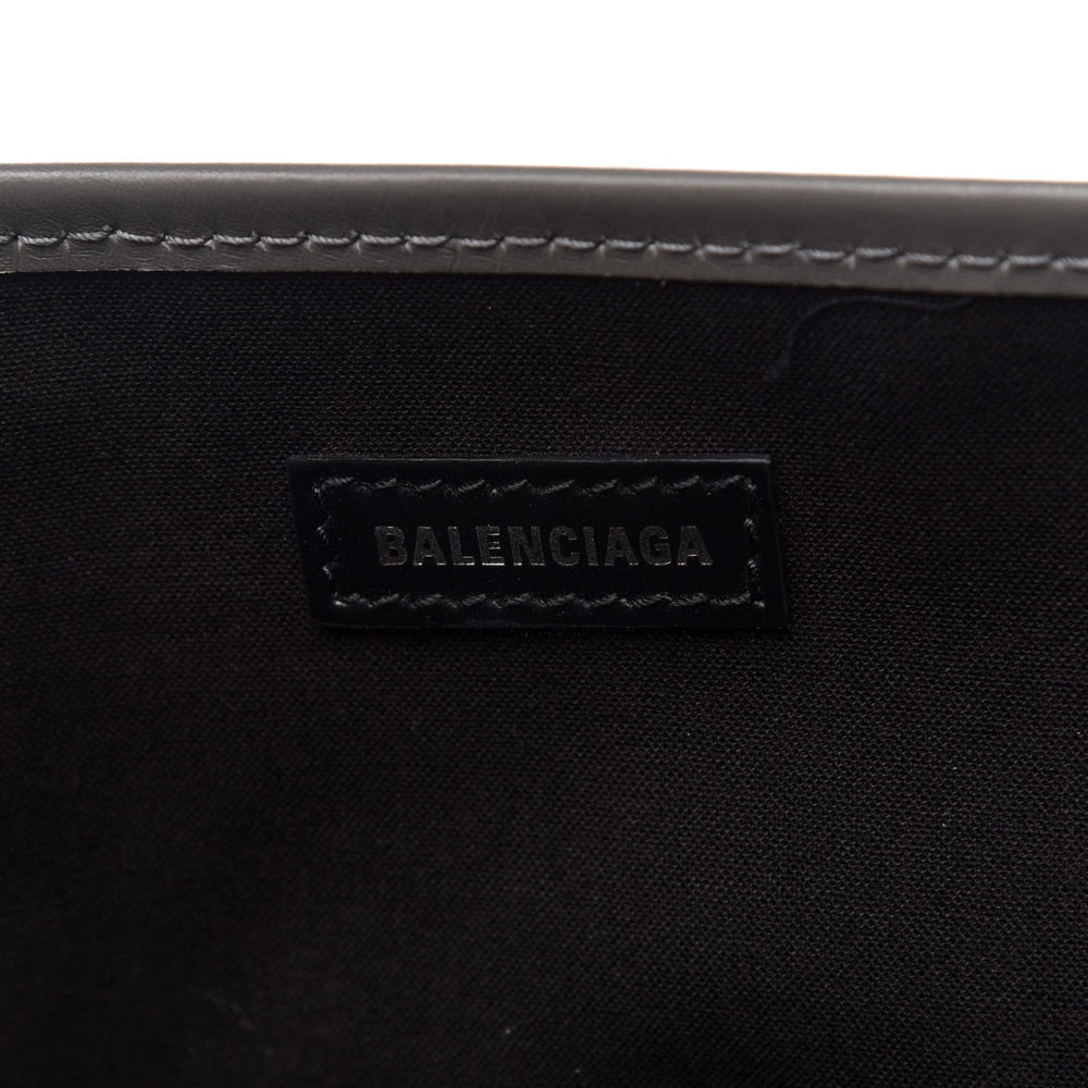 Balenciaga Vintage - Nylon Tote Bag - Black - Leather and Canvas