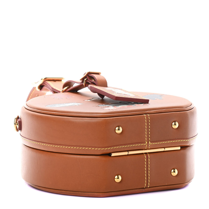 Petite boîte chapeau leather handbag Louis Vuitton Brown in