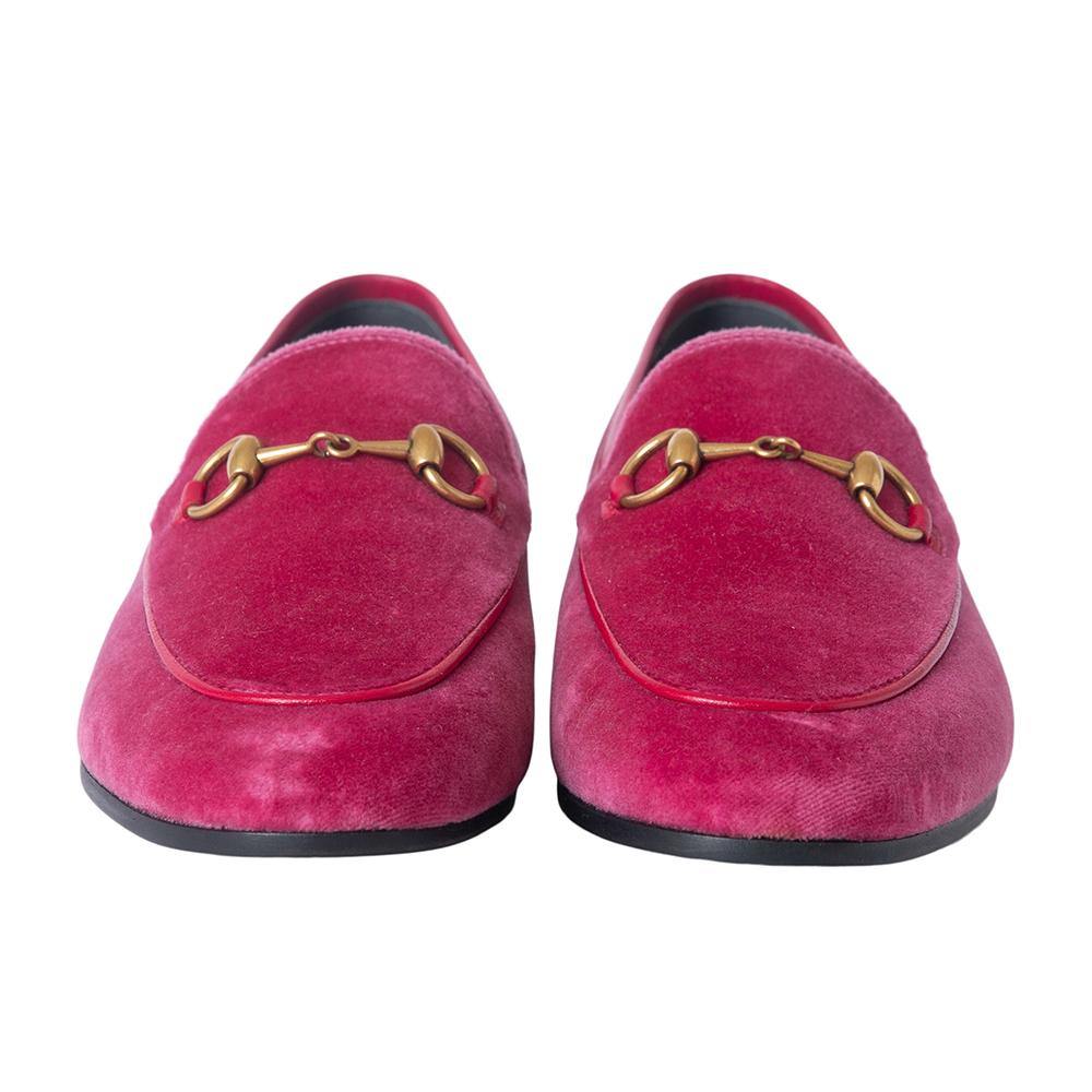 GUCCI SHOES PINK VELVET MOCCASIN LOAFERS PEARL AM APPLIQUE FLATS $980 39  US9
