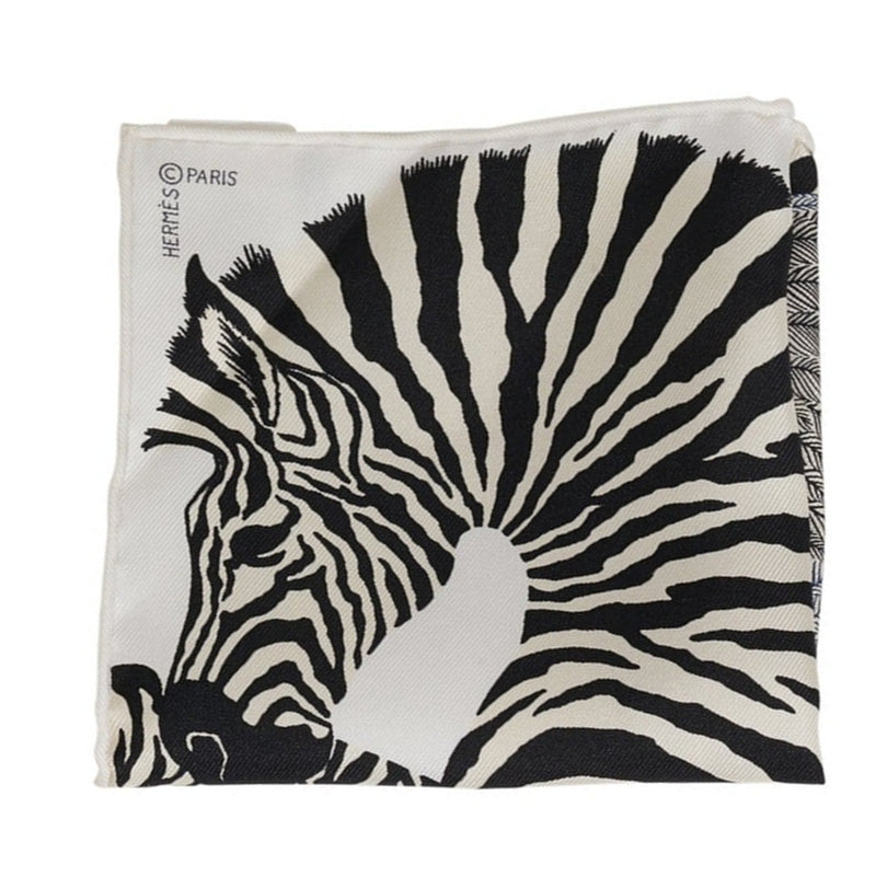 Hermes Scarf Nano Zebra Pegasus Noir / Blanc New w/Box at 1stDibs