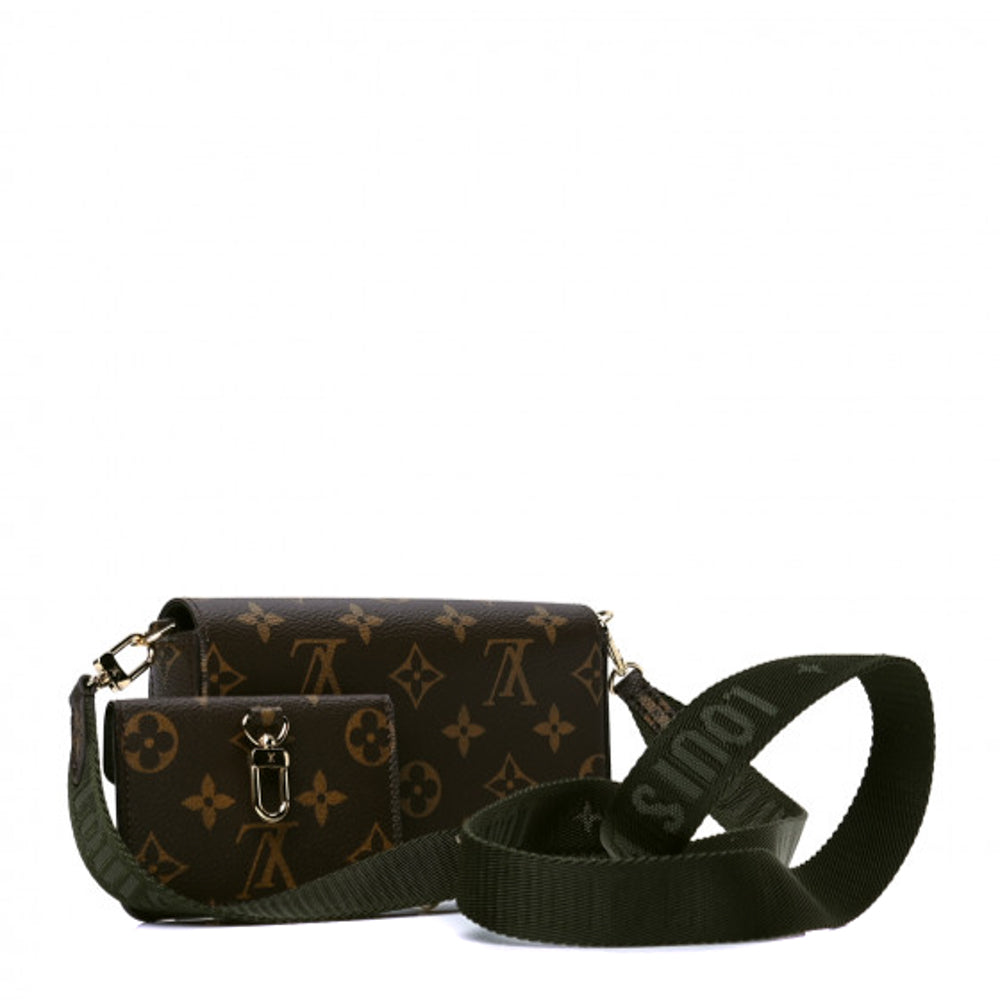 Louis Vuitton Lv Ghw Felicie Strap & Go Shoulder Bag M80091 Monogram Brown  Green