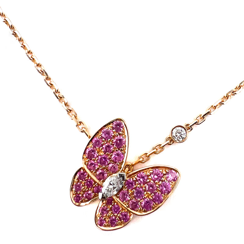 Yellow Gold Butterfly Necklace – Diamonds On The Key