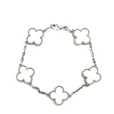 Vintage Alhambra bracelet, 5 motifs 18K white gold - Van Cleef