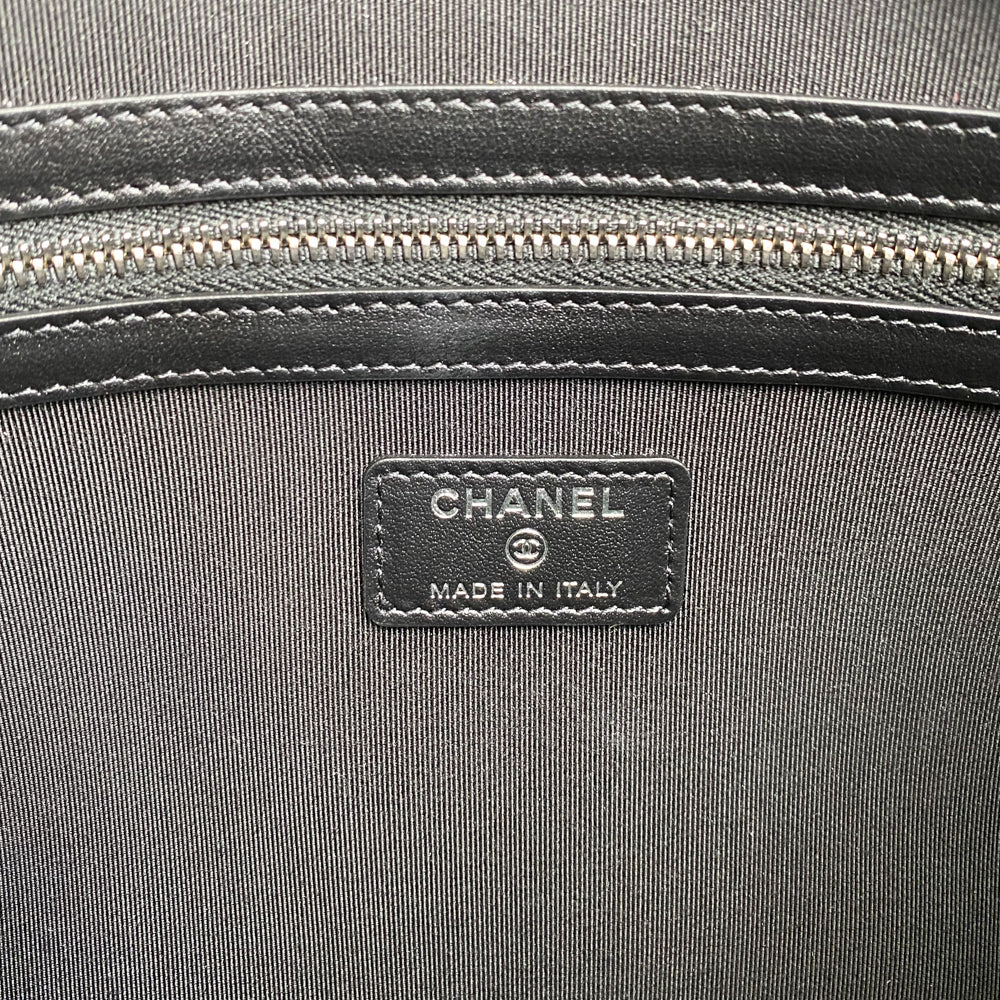 CHANEL Classic O-Case Caviar Leather Zip Pouch Black
