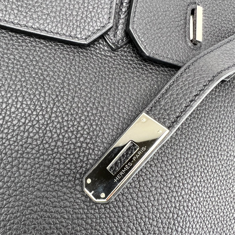 Hermes Kelly 35 Togo Noir Palladium Hardware Handbag with Strap in Box