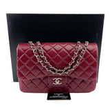 Chanel Burgundy Caviar Classic Flap Bag