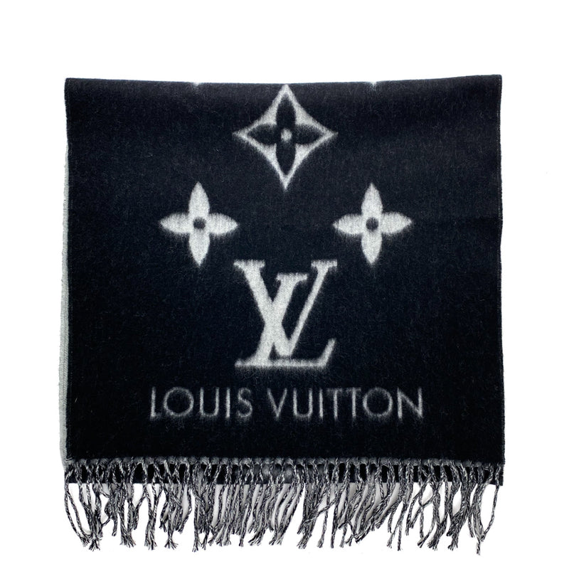Sublime Louis Vuitton REYKJAVIK scarf Black Grey Cashmere ref.469671 - Joli  Closet