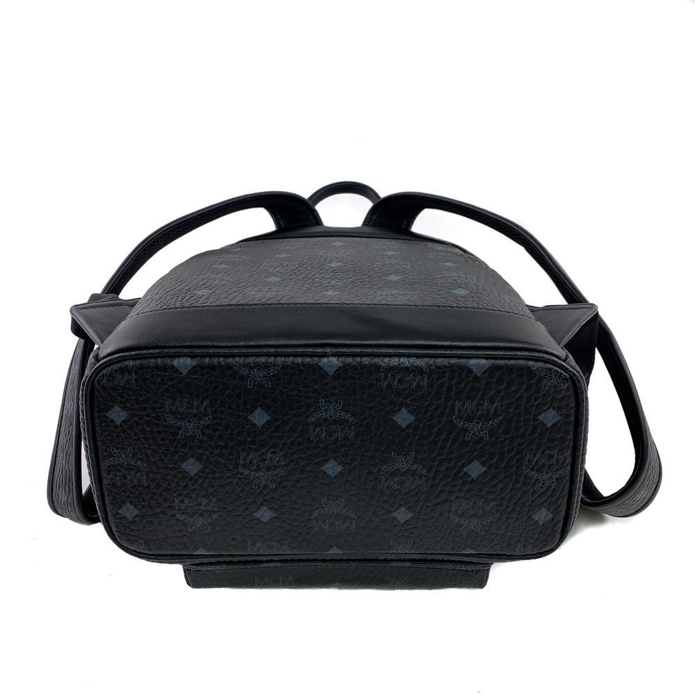 MCM Black Visetos Coated Canvas and Leather Small Studs Stark Backpack at  1stDibs