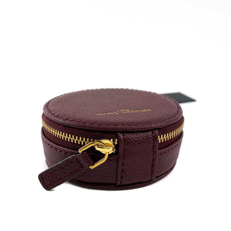 Maroon LV Solid Leather Airpods Case