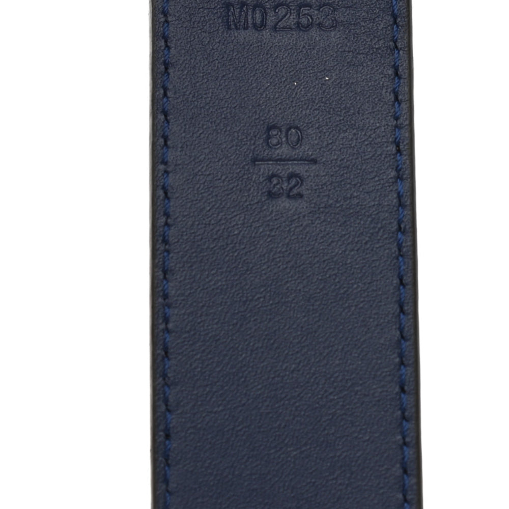 Daily multi pocket leather belt Louis Vuitton Blue size 80 cm in