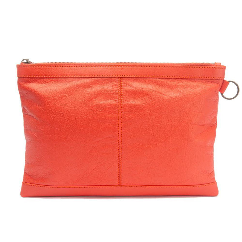 Louis Vuitton Cosmetic Pouch Orange Patent Leather Clutch Bag (Pre-Owned)