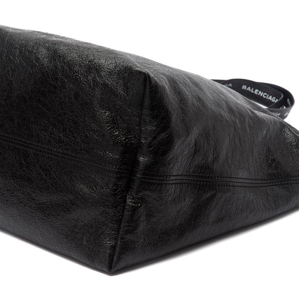 Balenciaga Car Zip leather tote bag - Black