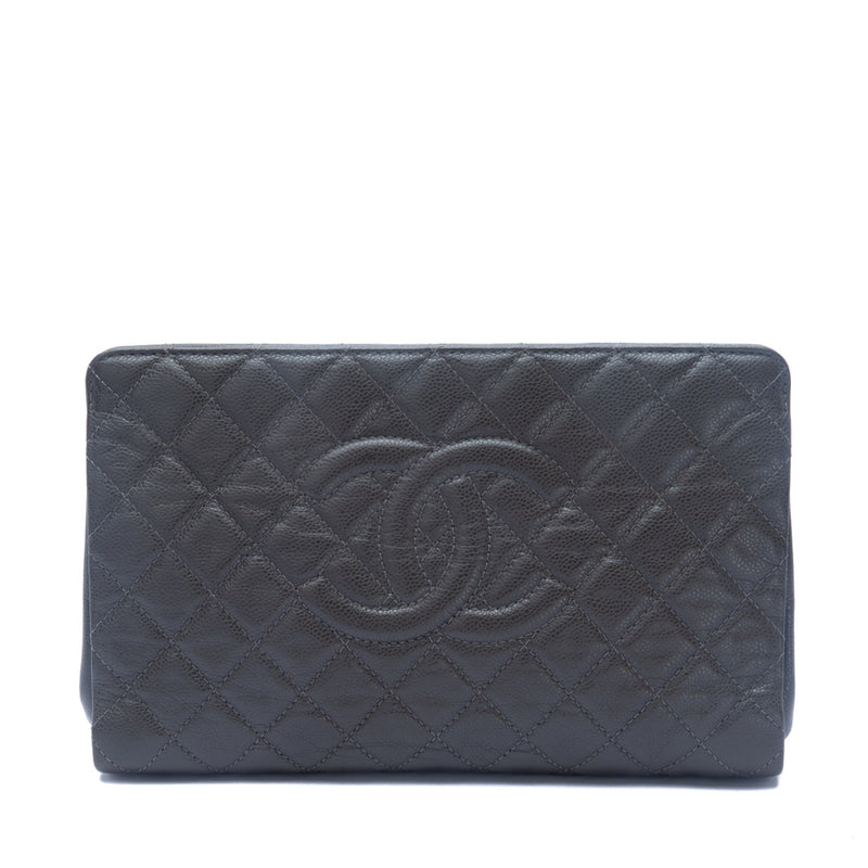 Chanel Black Caviar Leather Timeless Cc Shoulder Bag