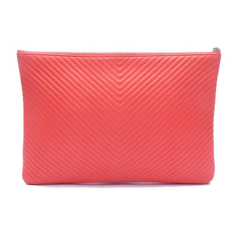 Chanel Quilted Key Holder Case Coral