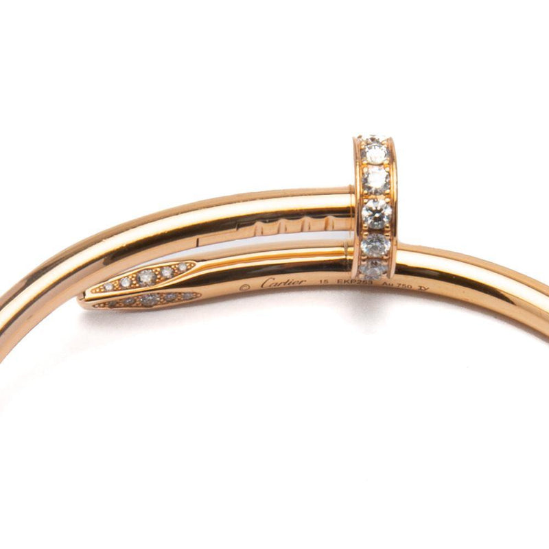 Cartier Small Rose Gold and Diamond Juste un Clou Bracelet | Harrods LV