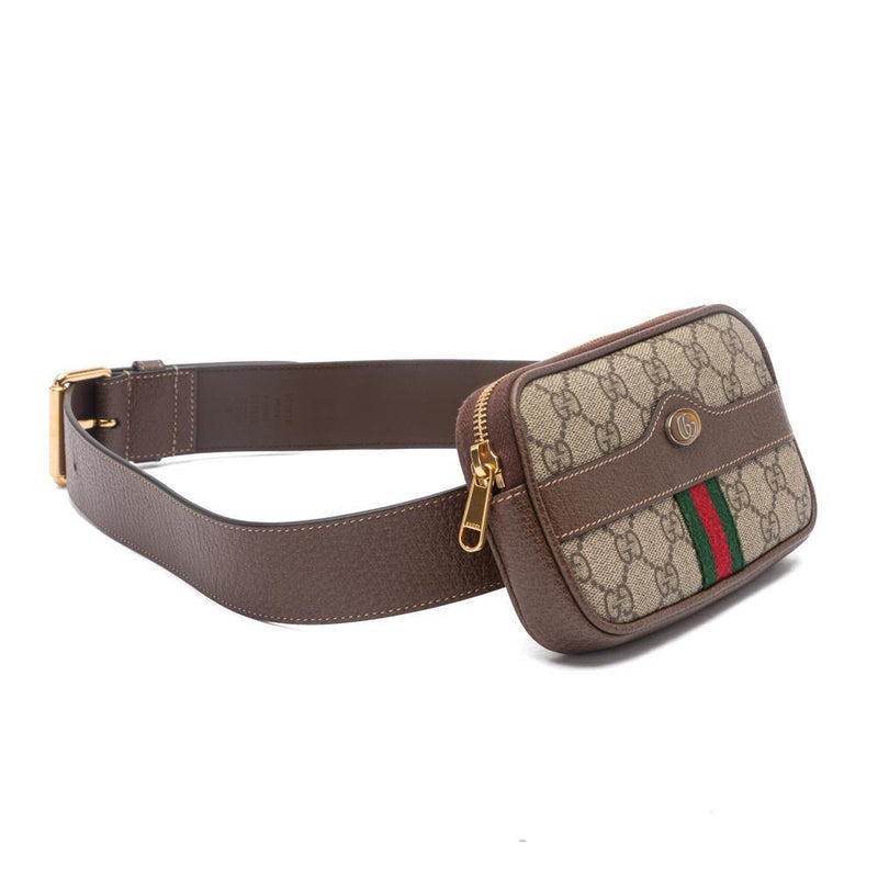 GG Marmont wide belt in beige and ebony Supreme
