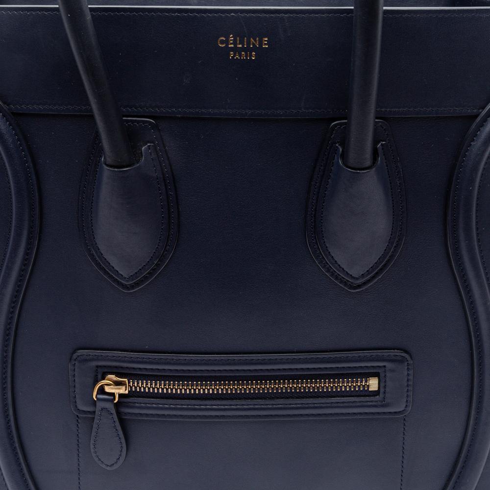 Celine Smooth Calfskin Mini Luggage Tote Bag