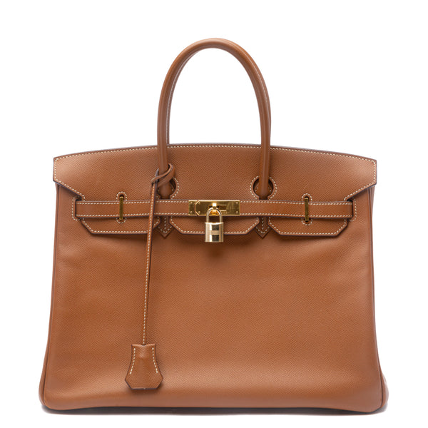 Hermes Birkin Epsom Gold-Tone 35 Rose Tyrien in Epsom Leather with  Gold-tone - US