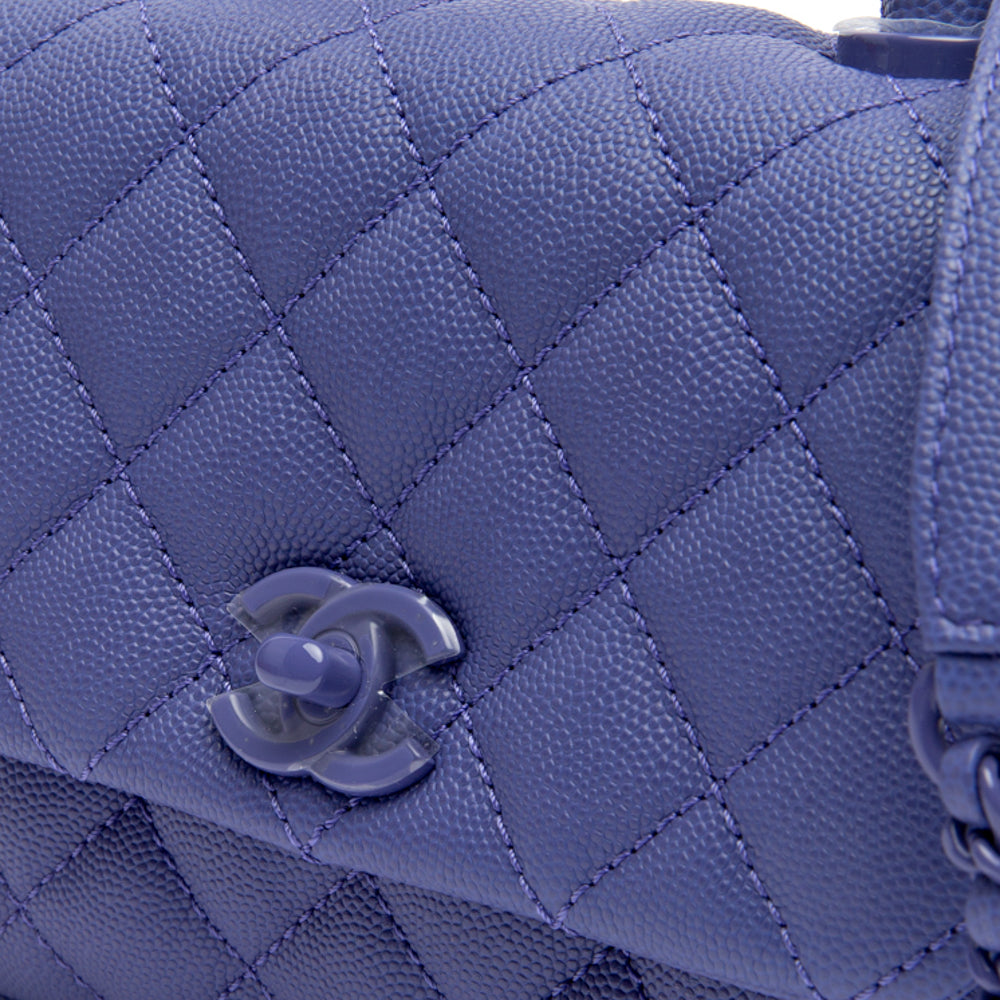 Buy Exquisite CHANEL 22P Purple Caviar Quilted Melody Backpack at