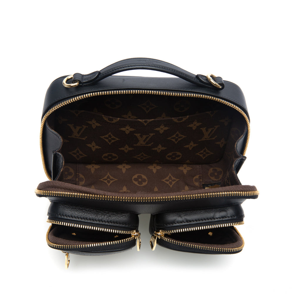 Louis Vuitton Utility Cross Bag Body M80450 Calfskin Black Gold