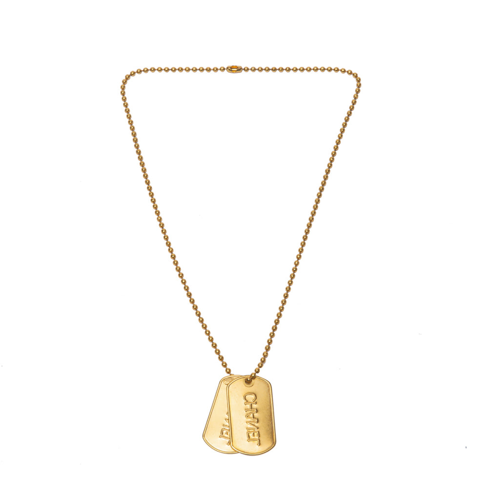 Gold Metal Dog Tag Necklace, 1993, Handbags & Accessories, The Chanel  Collection, 2022