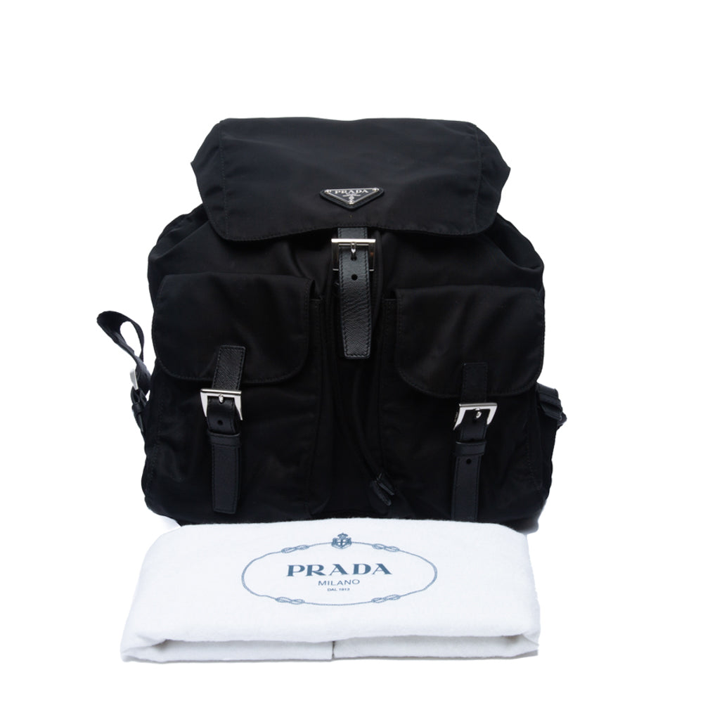 Prada Black Nylon Zainetto Backpack Bag