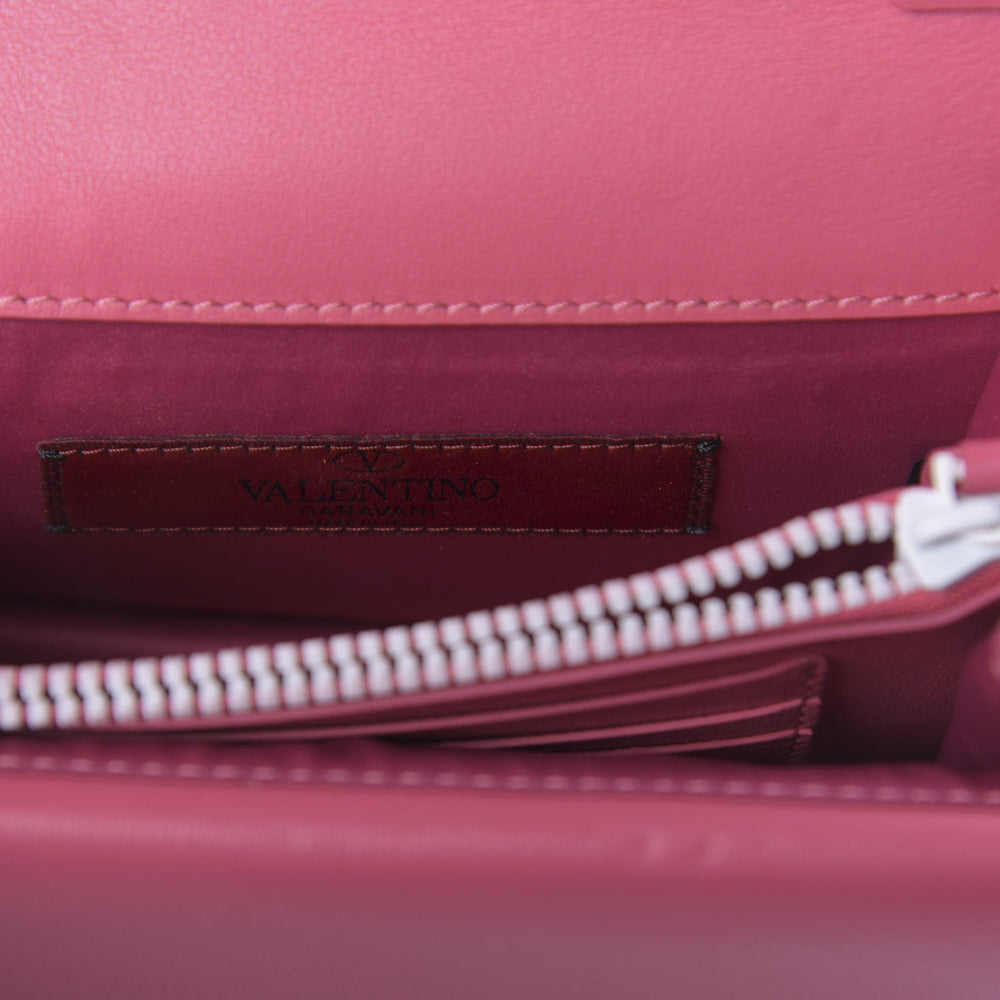 Valentino Clutch Nappa Rockstud Light Pink Leather Wristlet - MyDesignerly